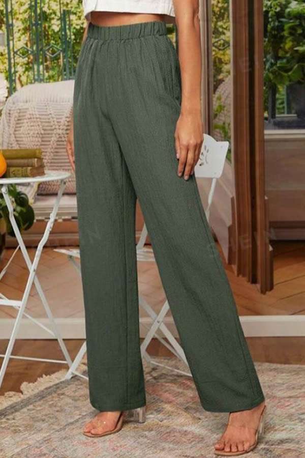 PANTALÓN RECTO CINTURA ELASTIZADA SHEIN LUNE