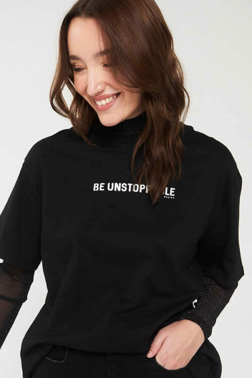 REMERA CON ESTAMPA «BE UNSTOPPABLE»