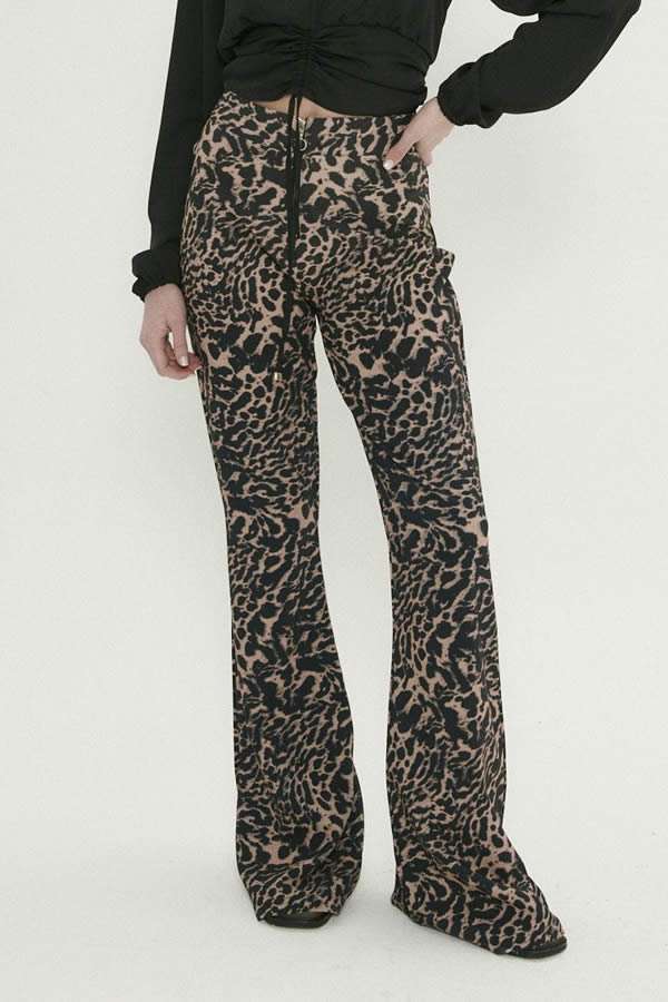 PALAZZO ESTAMPADO ANIMAL PRINT C/CIERRE