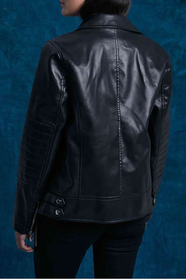 CAMPERA MOTOQUERA DE CUERO ECOLÓGICO