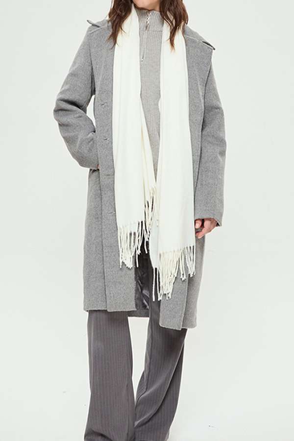 Tapado de paño Gris con botones