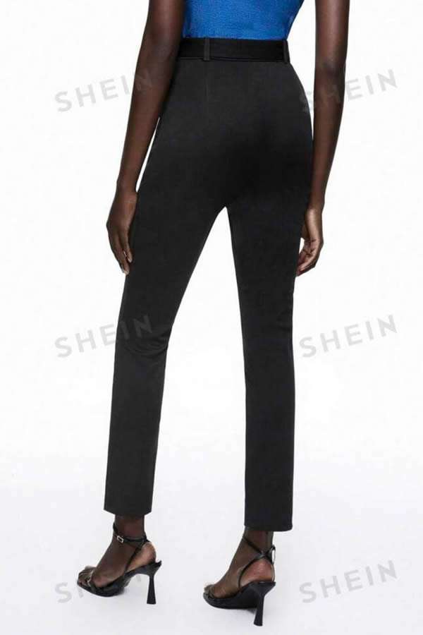 SHEIN MAIJA PANTALÓN DE TIRO ALTO CON TAJO EN BOTAMANGA